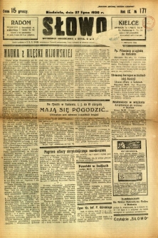 Słowo, 1930. R. 9, nr 171