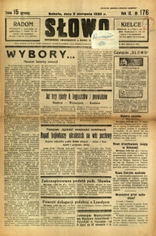 Słowo, 1930. R. 9, nr 176