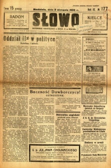 Słowo, 1930. R. 9, nr 177