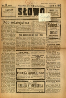 Słowo, 1930. R. 9, nr 180