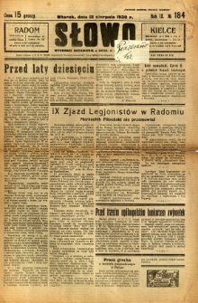 Słowo, 1930. R. 9, nr 184