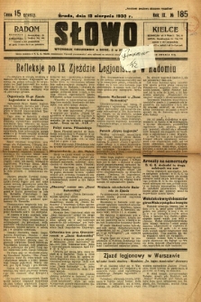 Słowo, 1930. R. 9, nr 185