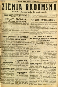 Ziemia Radomska, 1931, R. 4, nr 21