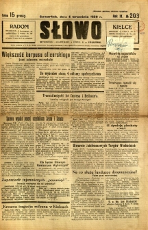 Słowo, 1930. R. 9, nr 203