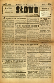 Słowo, 1930. R. 9, nr 206