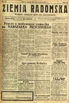 Ziemia Radomska, 1931, R. 4, nr 24