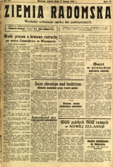 Ziemia Radomska, 1931, R. 4, nr 30
