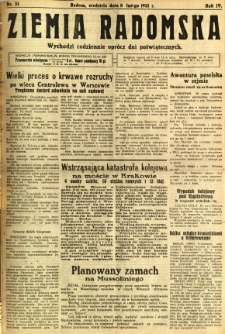 Ziemia Radomska, 1931, R. 4, nr 31