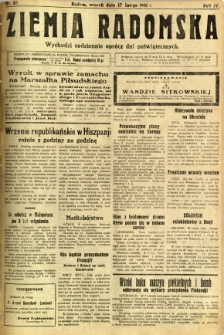 Ziemia Radomska, 1931, R. 4, nr 38