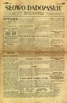 Słowo Radomskie, 1922, R. 1, nr 89