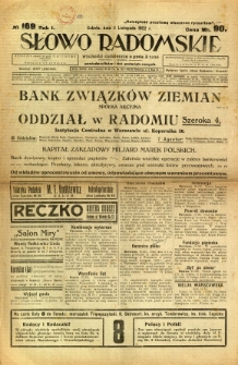 Słowo Radomskie, 1922, R. 1, nr 169