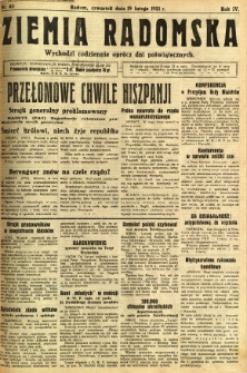 Ziemia Radomska, 1931, R. 4, nr 40