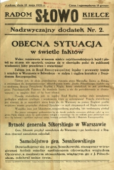 Słowo, 1926, R. 5, nr 2 dod. nadzwyczajny