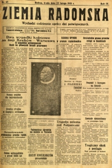 Ziemia Radomska, 1931, R. 4, nr 45