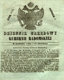 Dziennik Urzędowy Gubernii Radomskiej, 1845, nr 3