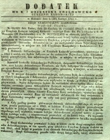 Dziennik Urzędowy Gubernii Radomskiej, 1845, nr 7, dod. I