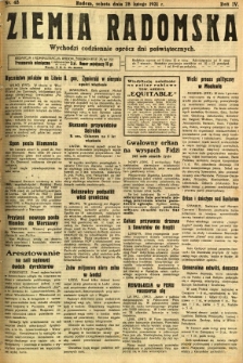 Ziemia Radomska, 1931, R. 4, nr 48