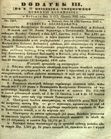 Dziennik Urzędowy Gubernii Radomskiej, 1845, nr 33, dod. III