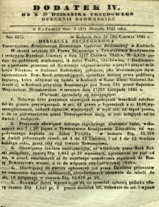 Dziennik Urzędowy Gubernii Radomskiej, 1845, nr 33, dod. IV