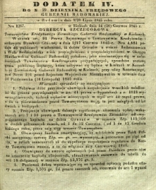 Dziennik Urzędowy Gubernii Radomskiej, 1845, nr 29, dod. IV