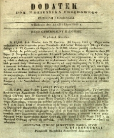 Dziennik Urzędowy Gubernii Radomskiej, 1845, nr 30, dod. I