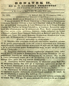 Dziennik Urzędowy Gubernii Radomskiej, 1845, nr 38, dod. II