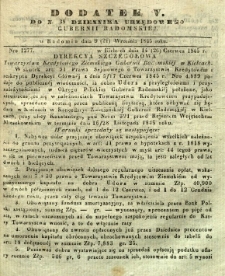 Dziennik Urzędowy Gubernii Radomskiej, 1845, nr 38, dod. V