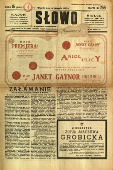 Słowo, 1928, R. 7, nr 255