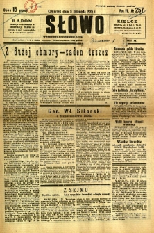 Słowo, 1928, R. 7, nr 257