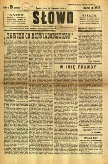 Słowo, 1928, R. 7, nr 262