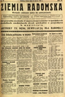 Ziemia Radomska, 1931, R. 4, nr 57