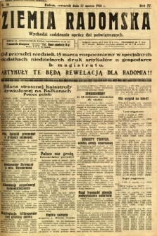 Ziemia Radomska, 1931, R. 4, nr 58