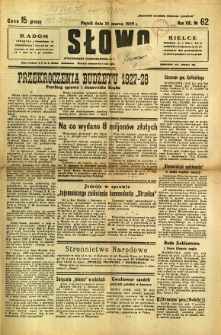 Słowo, 1929, R. 8, nr 62