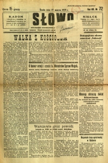 Słowo, 1929, R. 8, nr 72