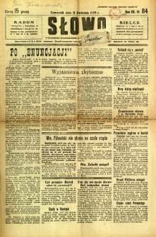 Słowo, 1929, R. 8, nr 84