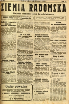 Ziemia Radomska, 1931, R. 4, nr 66