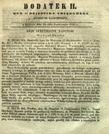 Dziennik Urzędowy Gubernii Radomskiej, 1845, nr 43, dod. II