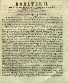 Dziennik Urzędowy Gubernii Radomskiej, 1845, nr 46, dod. II