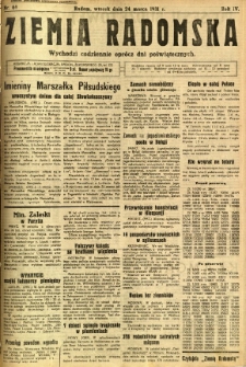 Ziemia Radomska, 1931, R. 4, nr 68