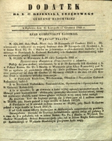 Dziennik Urzędowy Gubernii Radomskiej, 1845, nr 49, dod.