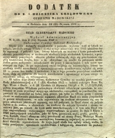 Dziennik Urzędowy Gubernii Radomskiej, 1846, nr 4, dod. I