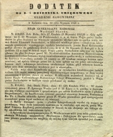 Dziennik Urzędowy Gubernii Radomskiej, 1846, nr 4, dod. II