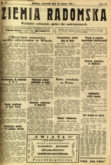 Ziemia Radomska, 1931, R. 4, nr 70