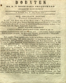 Dziennik Urzędowy Gubernii Radomskiej, 1846, nr 13, dod.