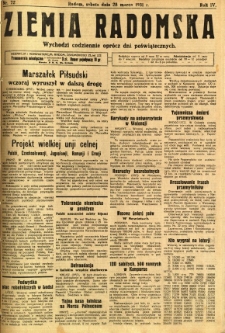 Ziemia Radomska, 1931, R. 4, nr 72