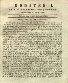 Dziennik Urzędowy Gubernii Radomskiej, 1846, nr 17, dod. I