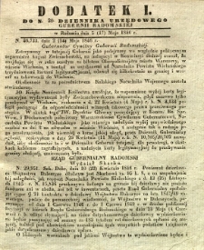 Dziennik Urzędowy Gubernii Radomskiej, 1846, nr 20, dod. I