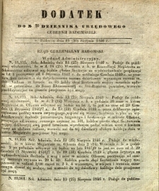 Dziennik Urzędowy Gubernii Radomskiej, 1846, nr 35, dod.