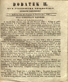 Dziennik Urzędowy Gubernii Radomskiej, 1846, nr 40, dod. II