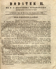 Dziennik Urzędowy Gubernii Radomskiej, 1846, nr 41, dod. II